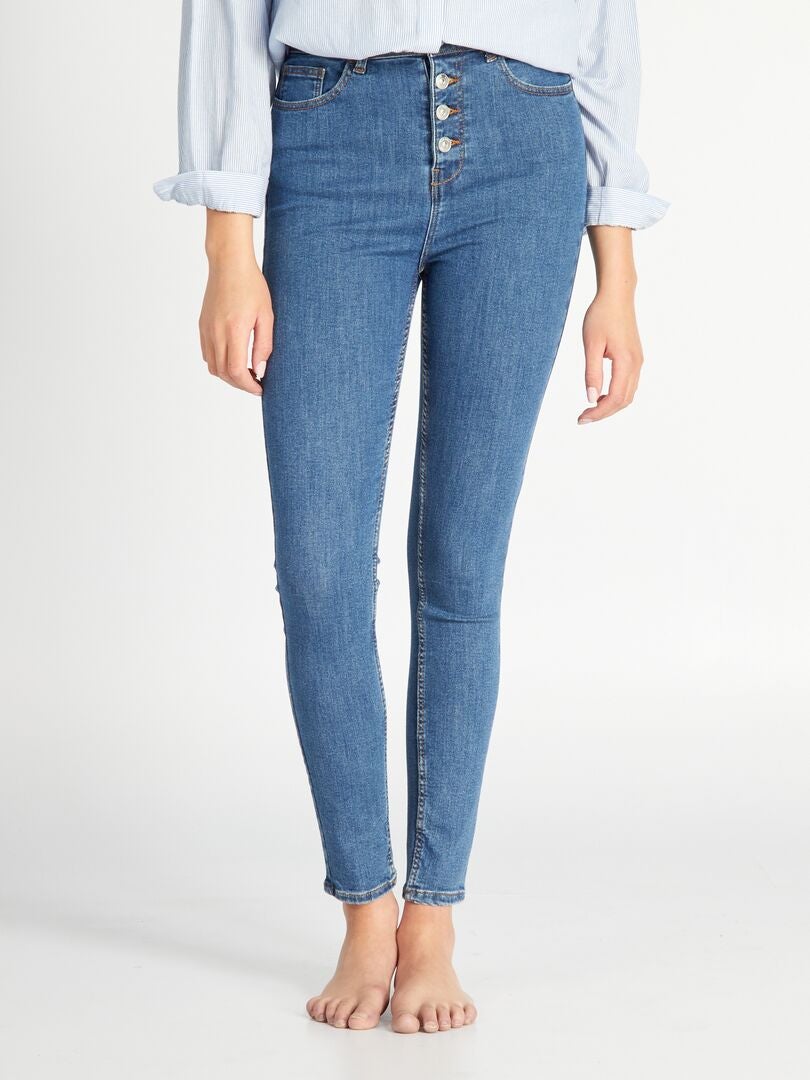Vaquero skinny de tiro alto AZUL - Kiabi
