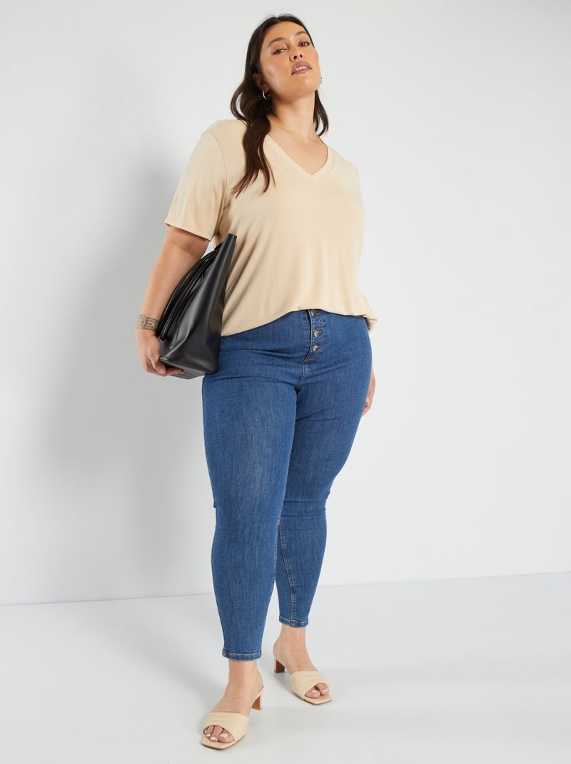 Vaquero skinny de tiro alto AZUL - Kiabi