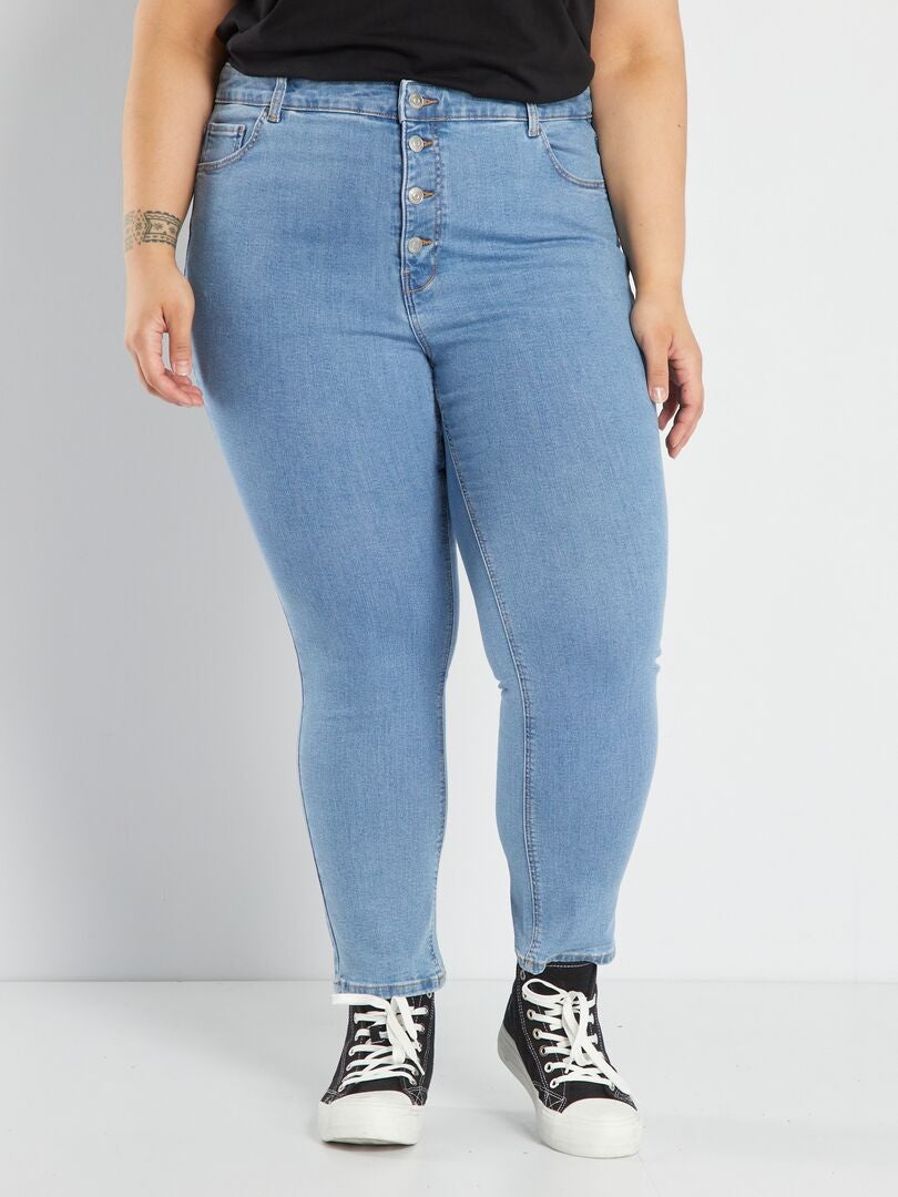 Vaquero skinny de tiro alto Azul - Kiabi