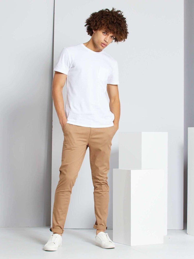 Vaquero skinny elástico - L32 BEIGE - Kiabi