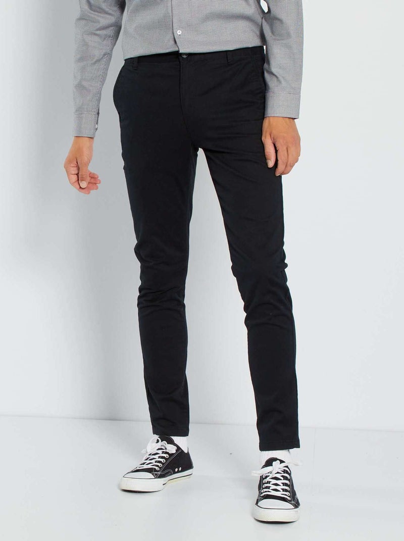 Vaquero skinny elástico - L32 negro - Kiabi