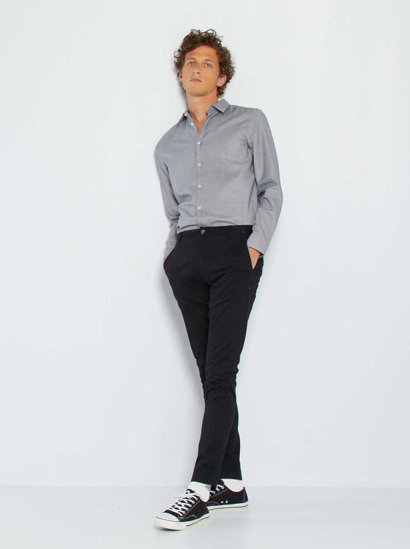 Vaquero skinny elástico - L32 negro - Kiabi
