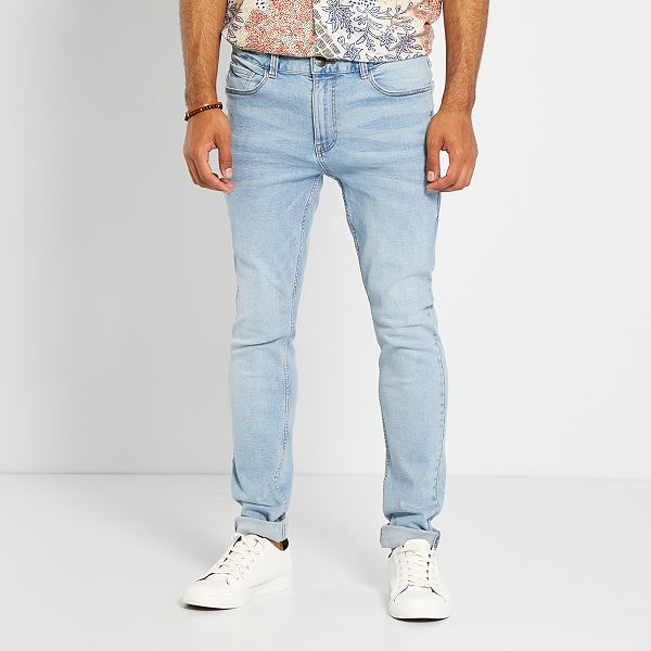 Vaquero skinny elástico Hombre talla S-XXL - AZUL - Kiabi - 15,00€