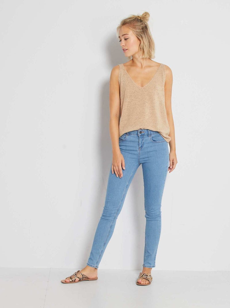 Vaquero skinny elástico doble stone - Kiabi
