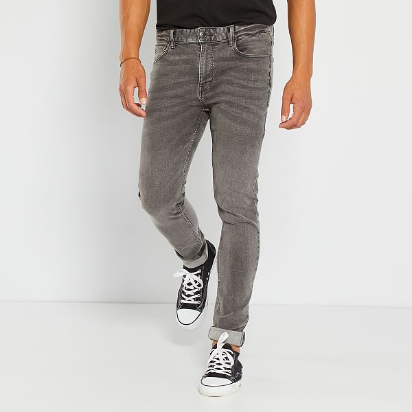 Vaquero skinny elástico Hombre talla S-XXL - GRIS - Kiabi - 15,00€