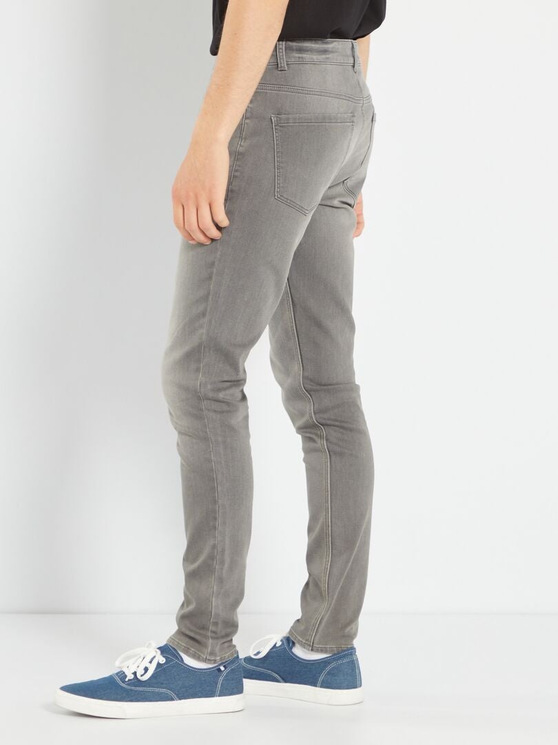 Vaquero skinny elástico GRIS - Kiabi