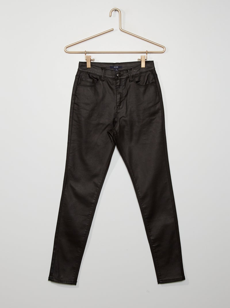 Vaquero skinny encerado Negro - Kiabi
