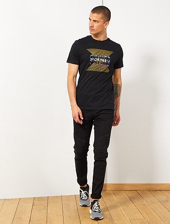 Vaquero skinny estilo motero - Kiabi