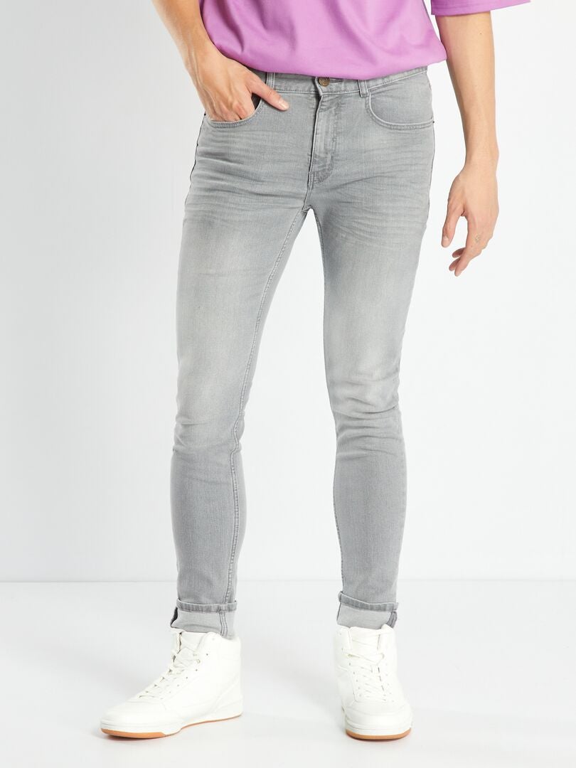 Vaquero skinny GRIS - Kiabi