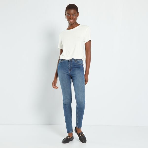 Vaquero skinny largo US30 Tallas grandes mujer - AZUL - Kiabi - 15,00€