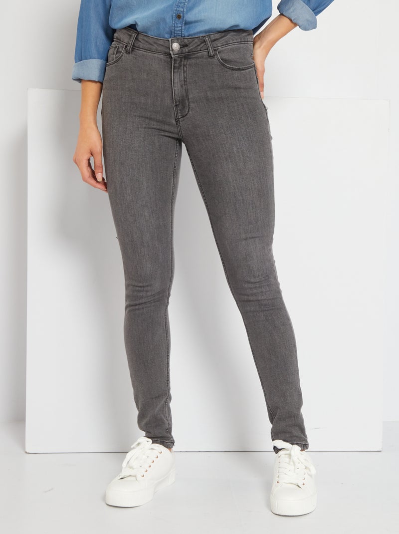 Vaquero skinny largo US30 GRIS - Kiabi