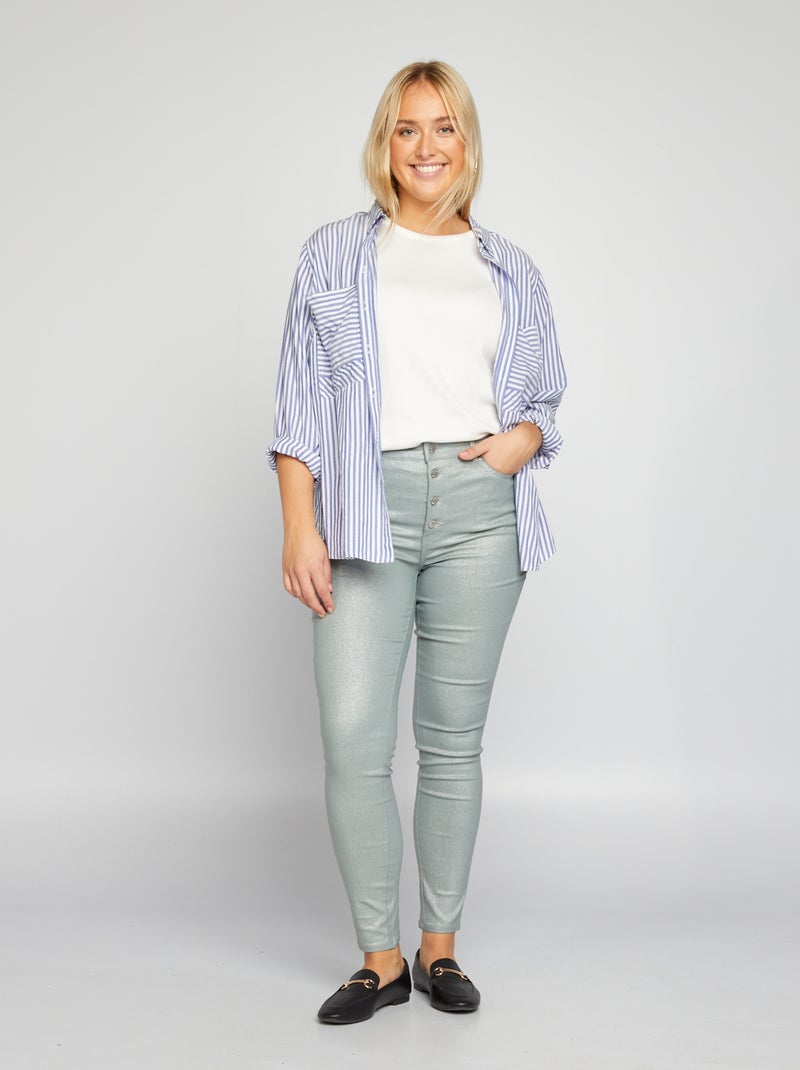 Vaquero skinny/corte muy entallado GRIS - Kiabi