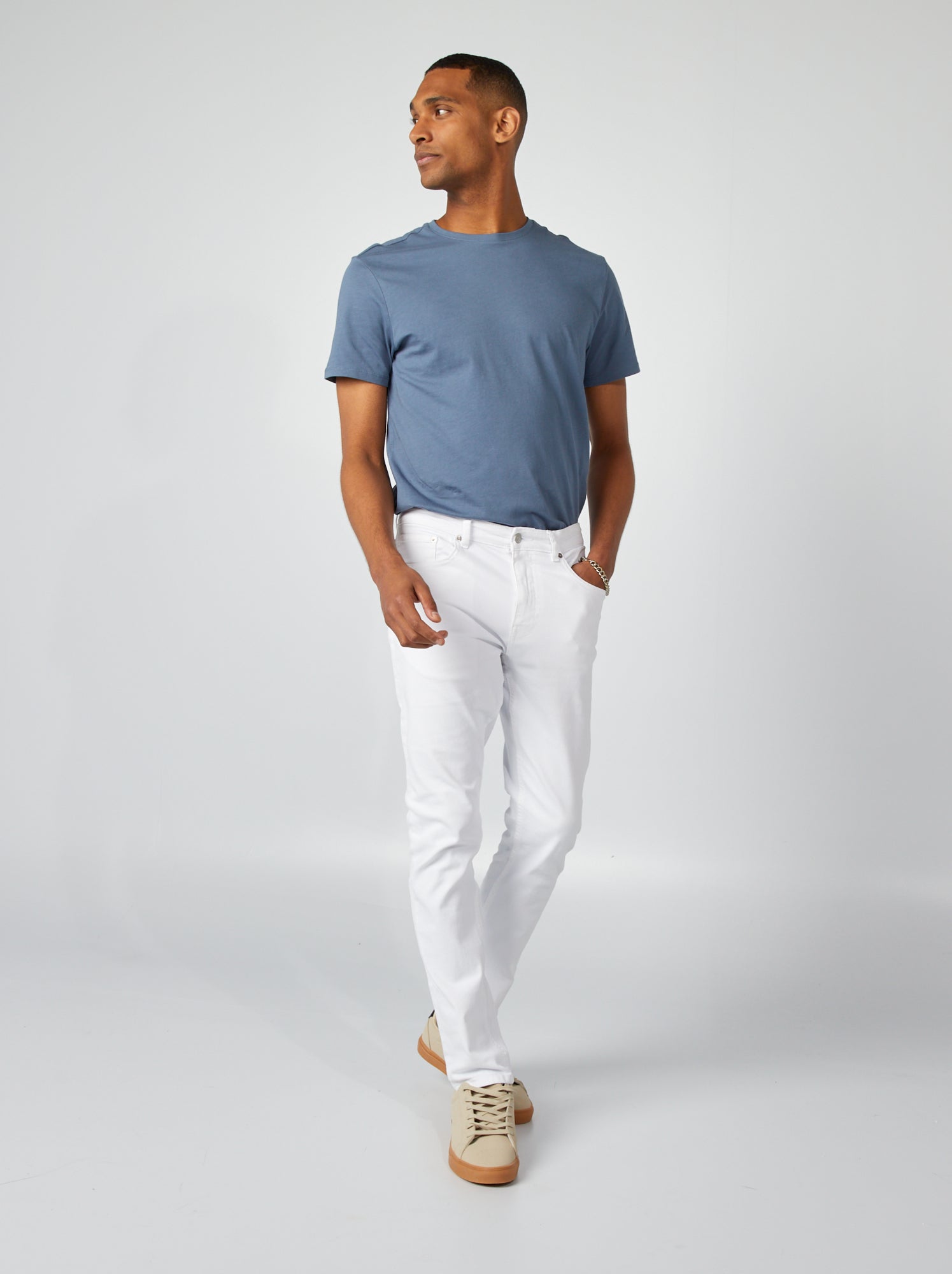 pantalon vaquero blanco