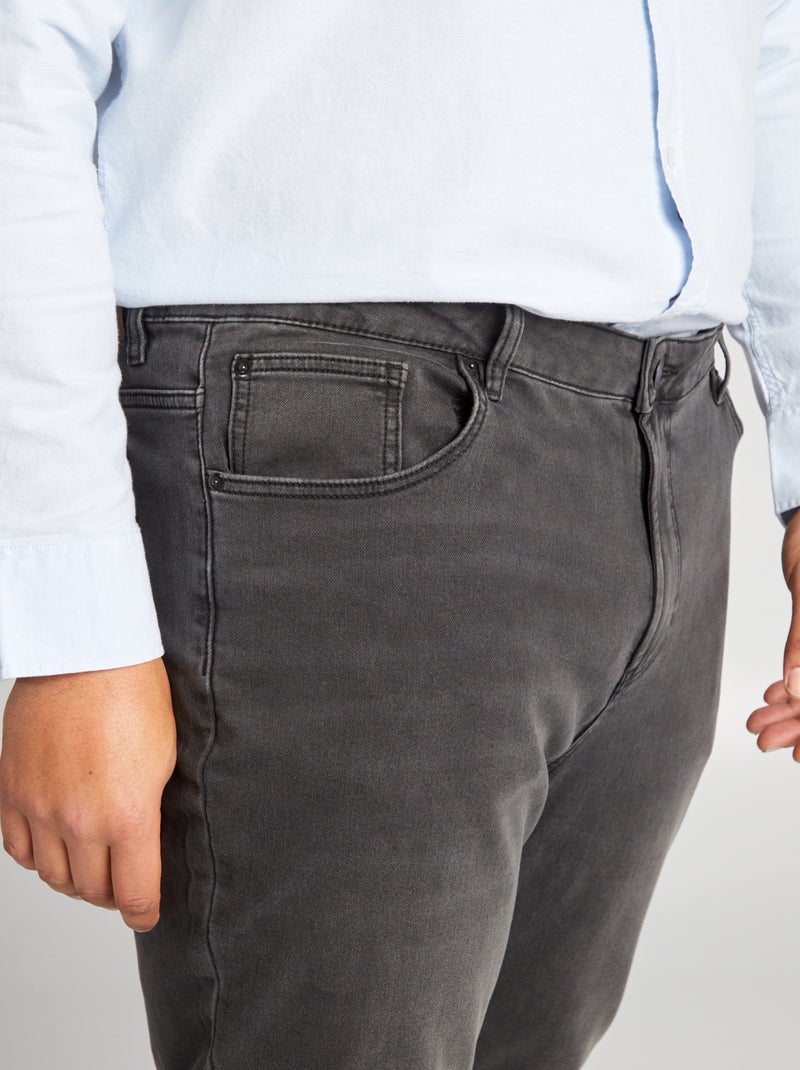 Vaquero slim con 5 bolsillos - L30 GRIS - Kiabi