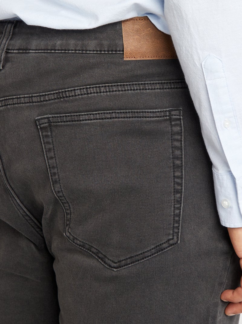 Vaquero slim con 5 bolsillos - L30 GRIS - Kiabi