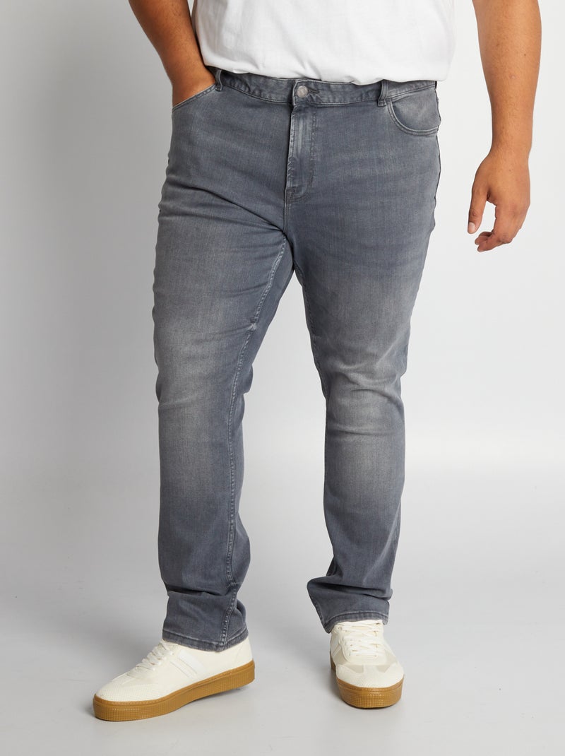 Vaquero slim con 5 bolsillos - L32 GRIS - Kiabi