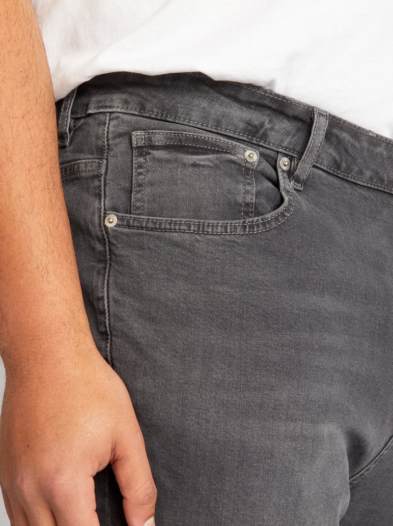 Vaquero slim con 5 bolsillos - L32 GRIS - Kiabi