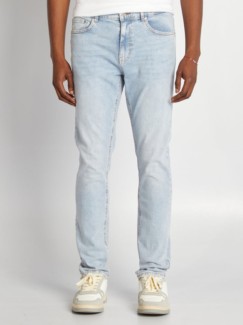Vaquero slim con 5 bolsillos AZUL - Kiabi