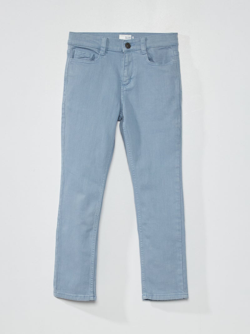 Vaquero slim con 5 bolsillos azul denim - Kiabi