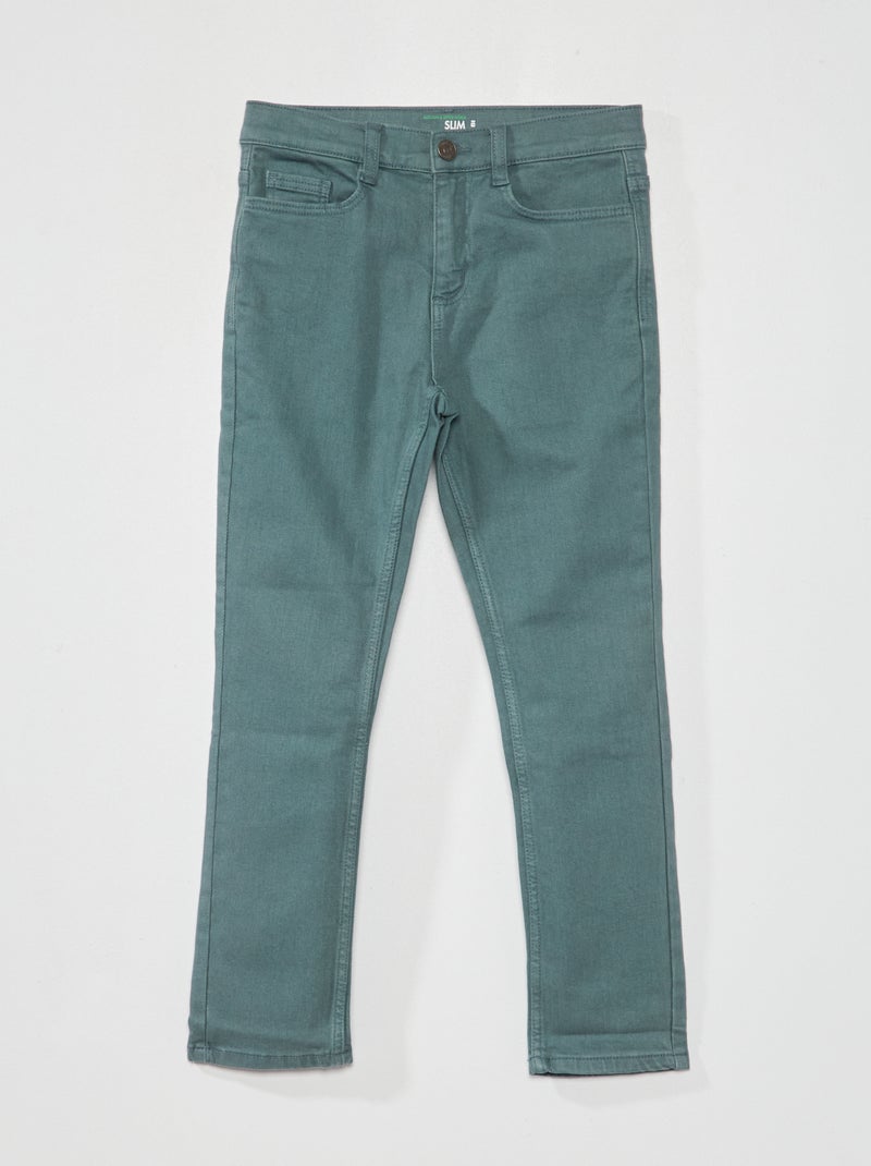 Vaquero slim con 5 bolsillos AZUL - Kiabi