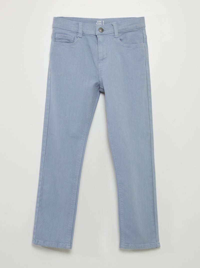 Vaquero slim con 5 bolsillos AZUL - Kiabi