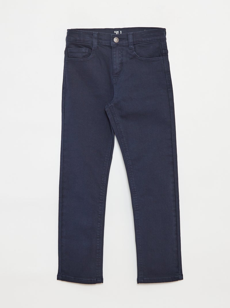 Vaquero slim con 5 bolsillos Azul - Kiabi