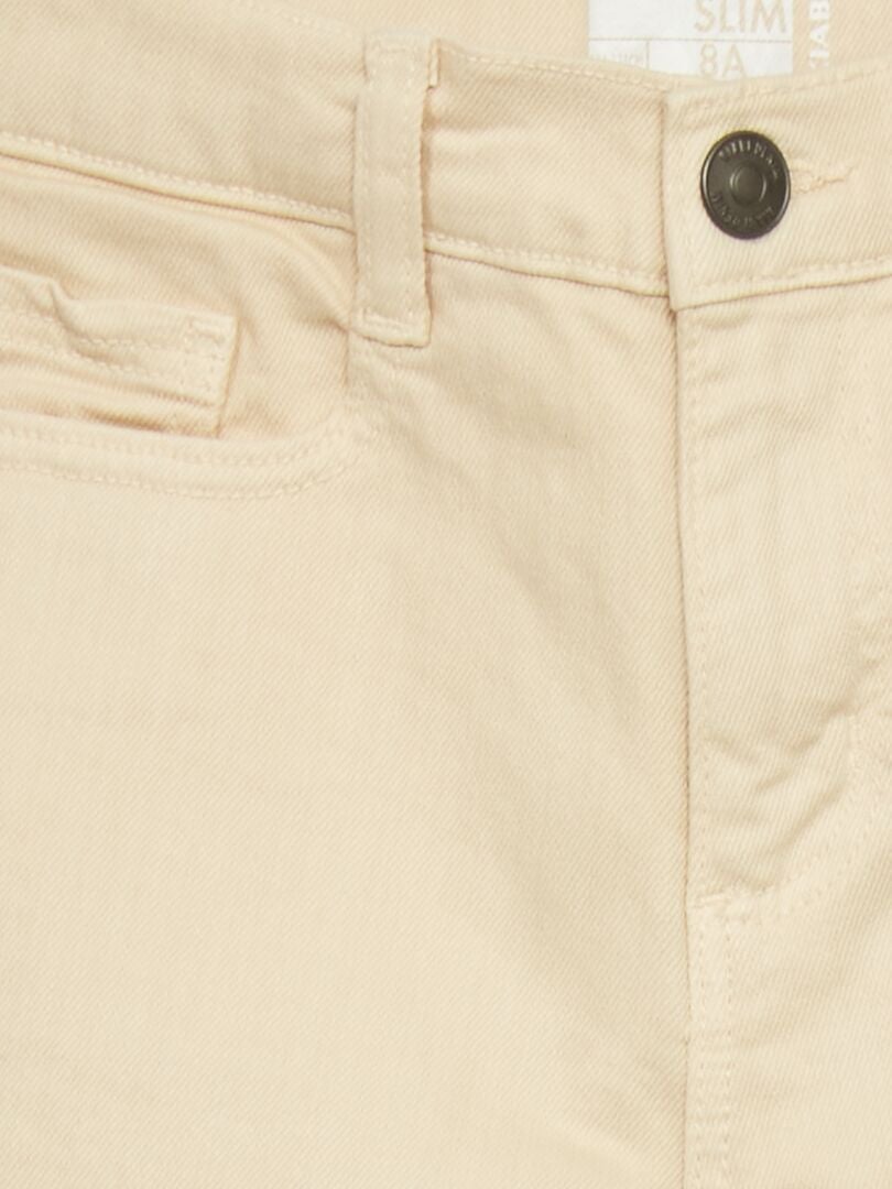Vaquero slim con 5 bolsillos crudo - Kiabi