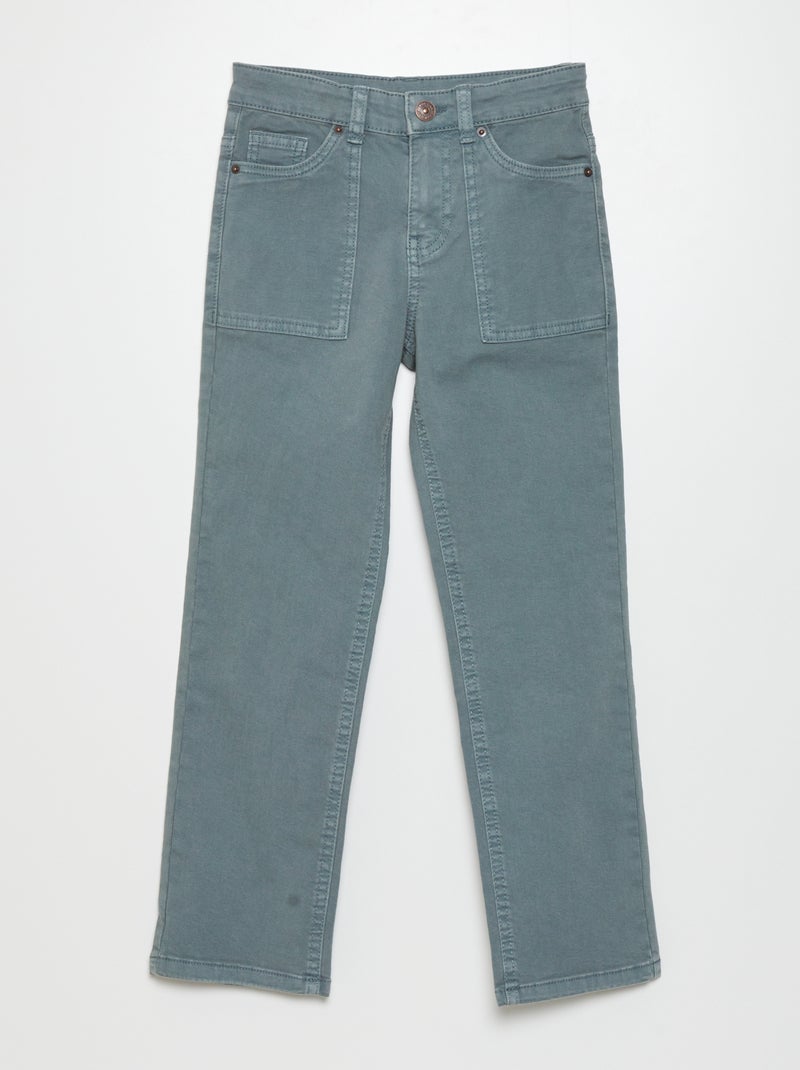 Vaquero slim con 5 bolsillos GRIS - Kiabi