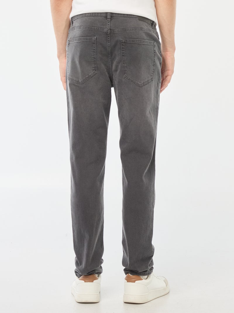 Vaquero slim con 5 bolsillos GRIS - Kiabi