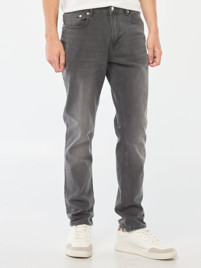 Vaquero slim con 5 bolsillos GRIS - Kiabi