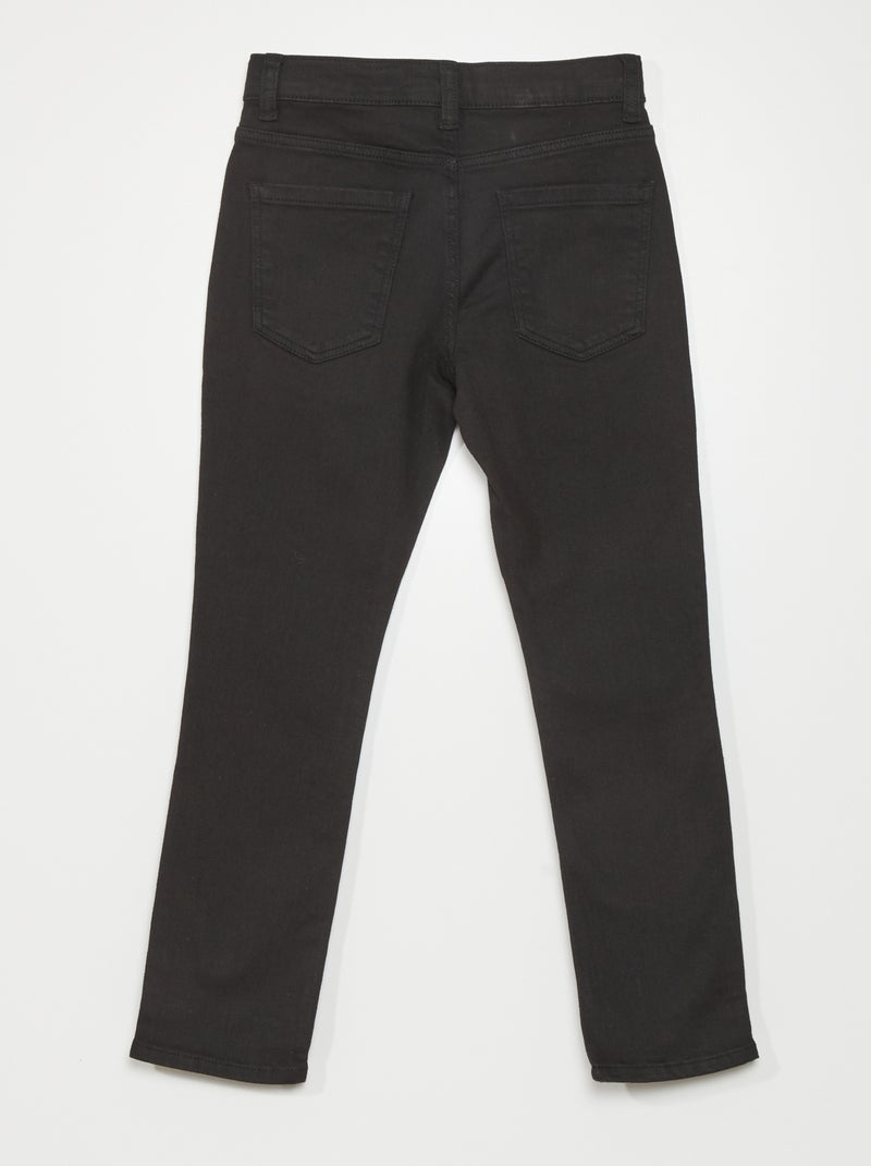 Vaquero slim con 5 bolsillos negro - Kiabi