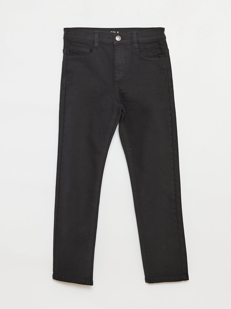 Vaquero slim con 5 bolsillos Negro - Kiabi