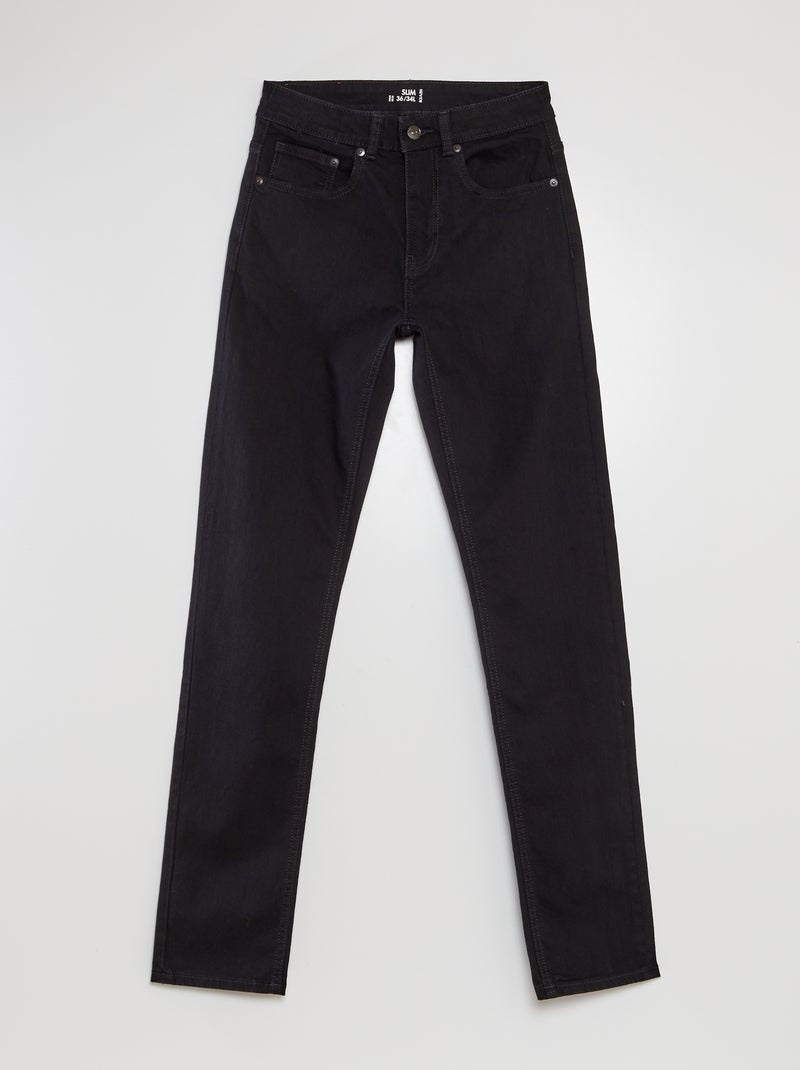Vaquero slim con 5 bolsillos - L34 NEGRO - Kiabi