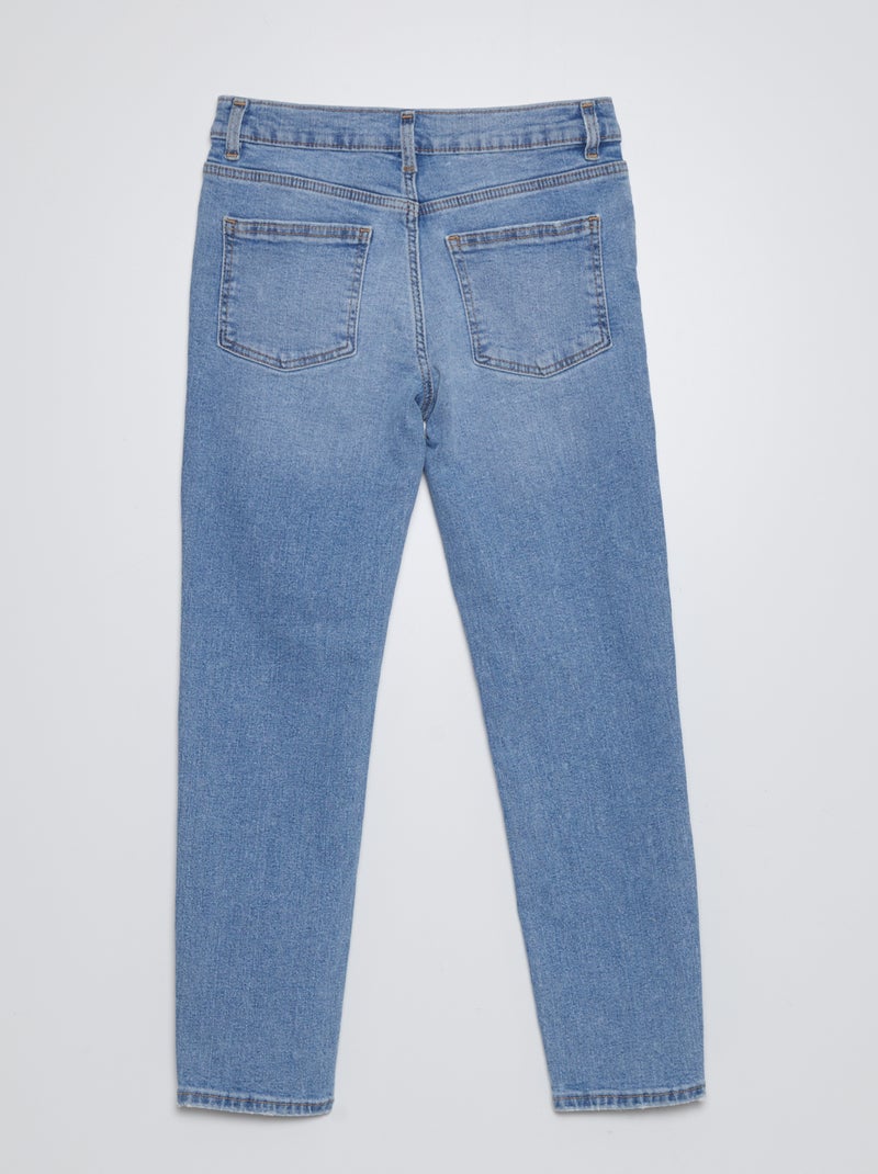 Vaquero slim con cintura ajustable AZUL - Kiabi