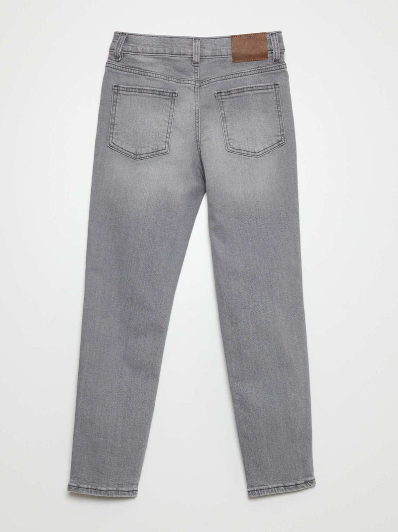 Vaquero slim con cintura ajustable GRIS - Kiabi