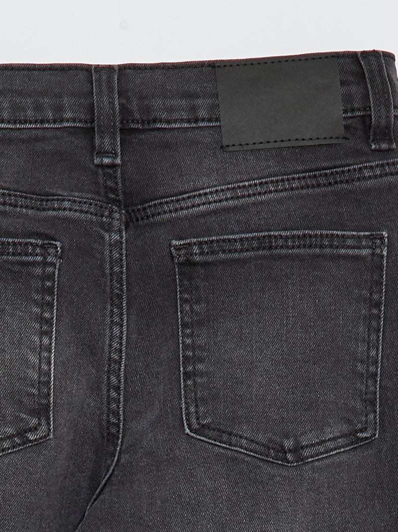 Vaquero slim con cintura ajustable NEGRO - Kiabi