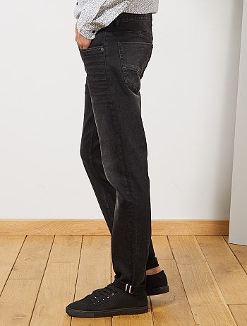 Vaquero slim con detalles de material sintético - Kiabi