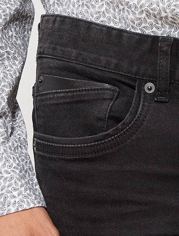 Vaquero slim con detalles de material sintético - Kiabi