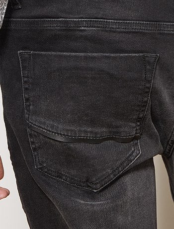 Vaquero slim con detalles de material sintético - Kiabi