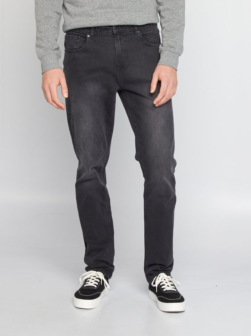 Vaquero slim de algodón elástico - L36 GRIS - Kiabi
