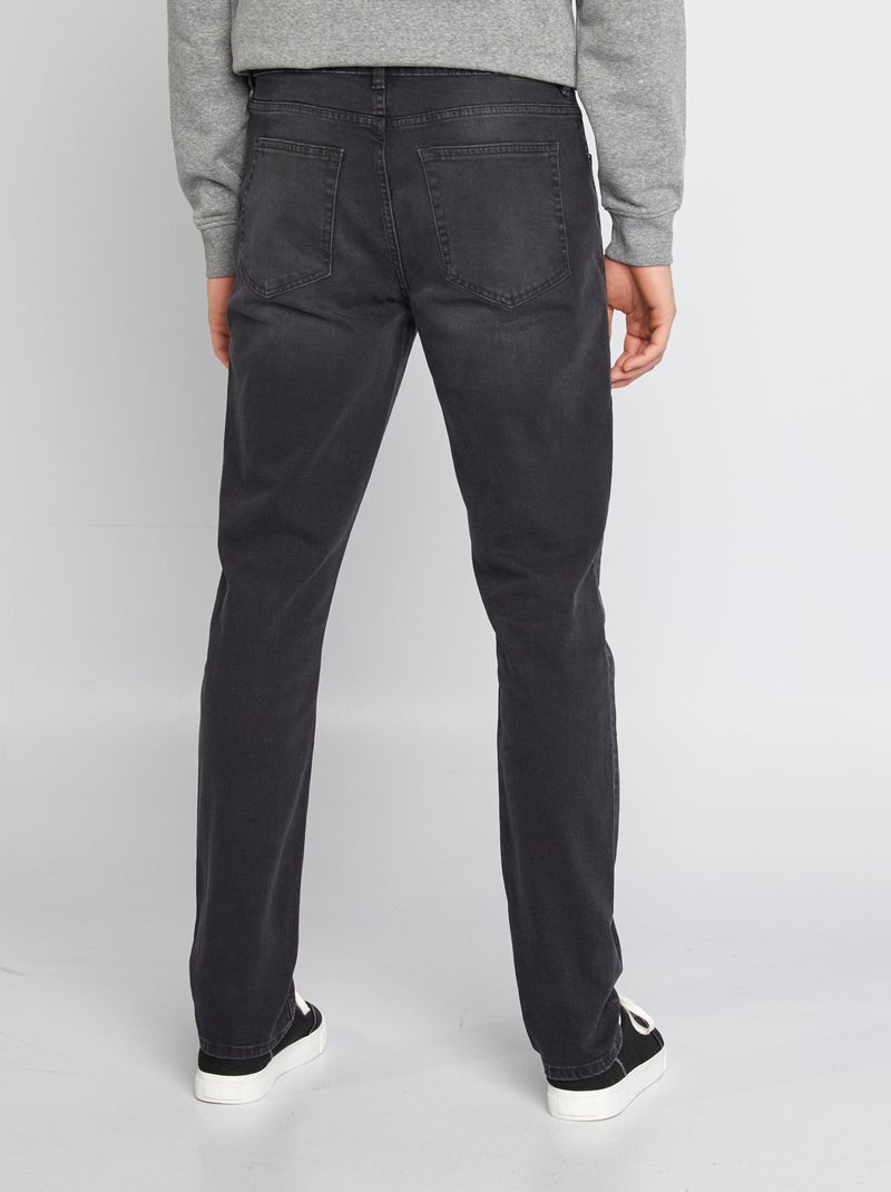 Vaquero slim de algodón elástico - L36 GRIS - Kiabi