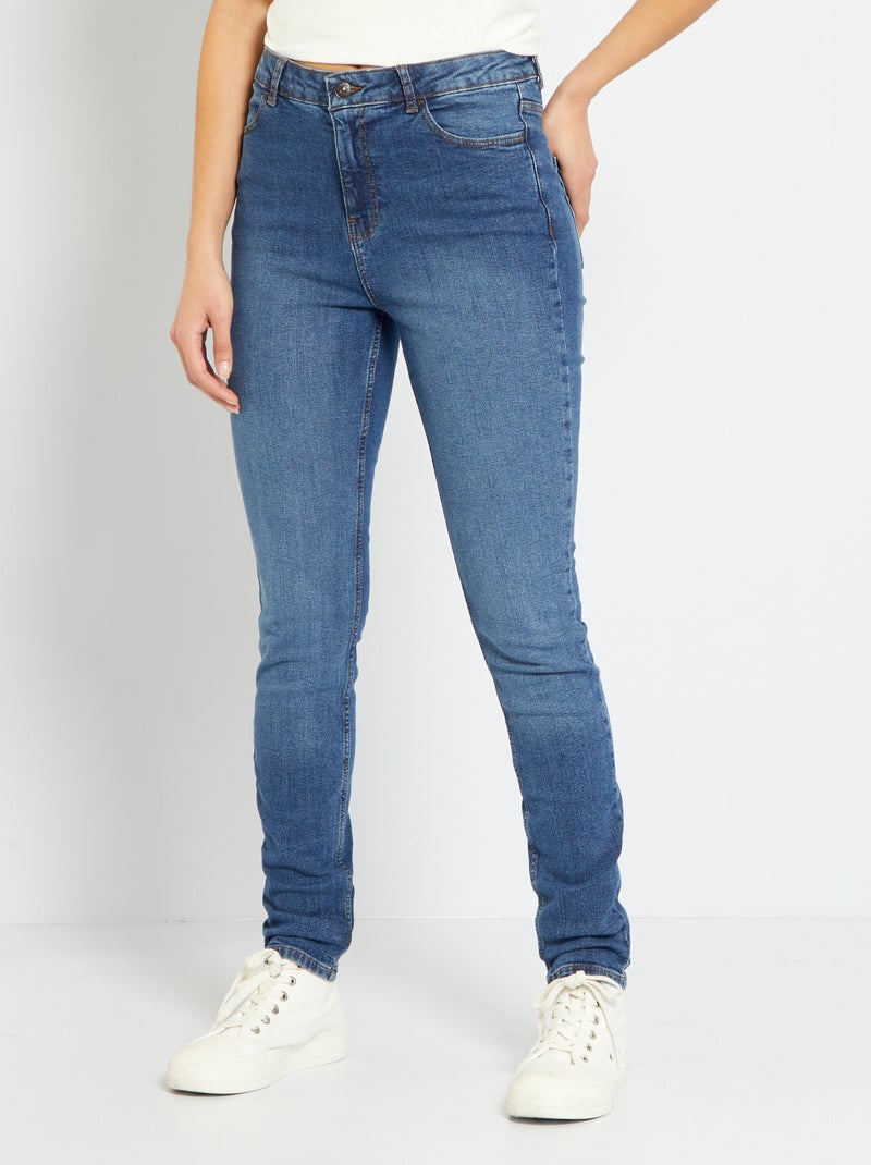 Vaquero slim de tiro alto - L34 AZUL - Kiabi