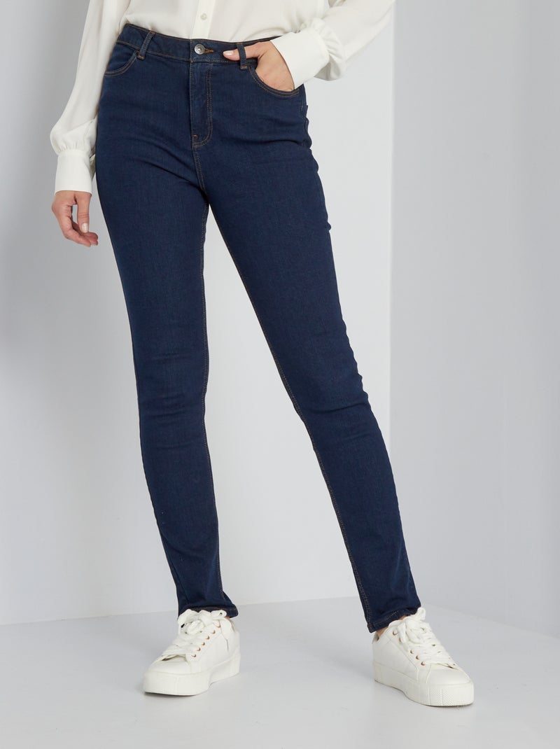 Vaquero slim de tiro alto L32 AZUL - Kiabi