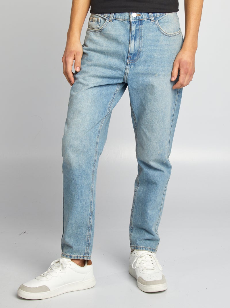 Vaquero slim desgastado fantasía AZUL - Kiabi