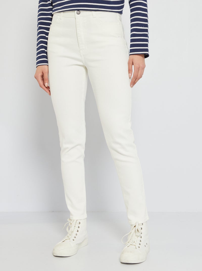 Vaquero slim elástico - 32L BLANCO - Kiabi