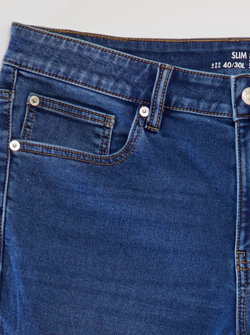Vaquero slim elástico - L30 AZUL - Kiabi