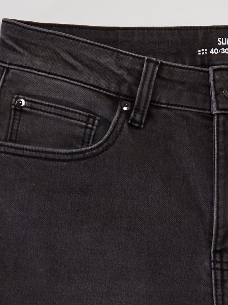 Vaquero slim elástico - L30 GRIS - Kiabi