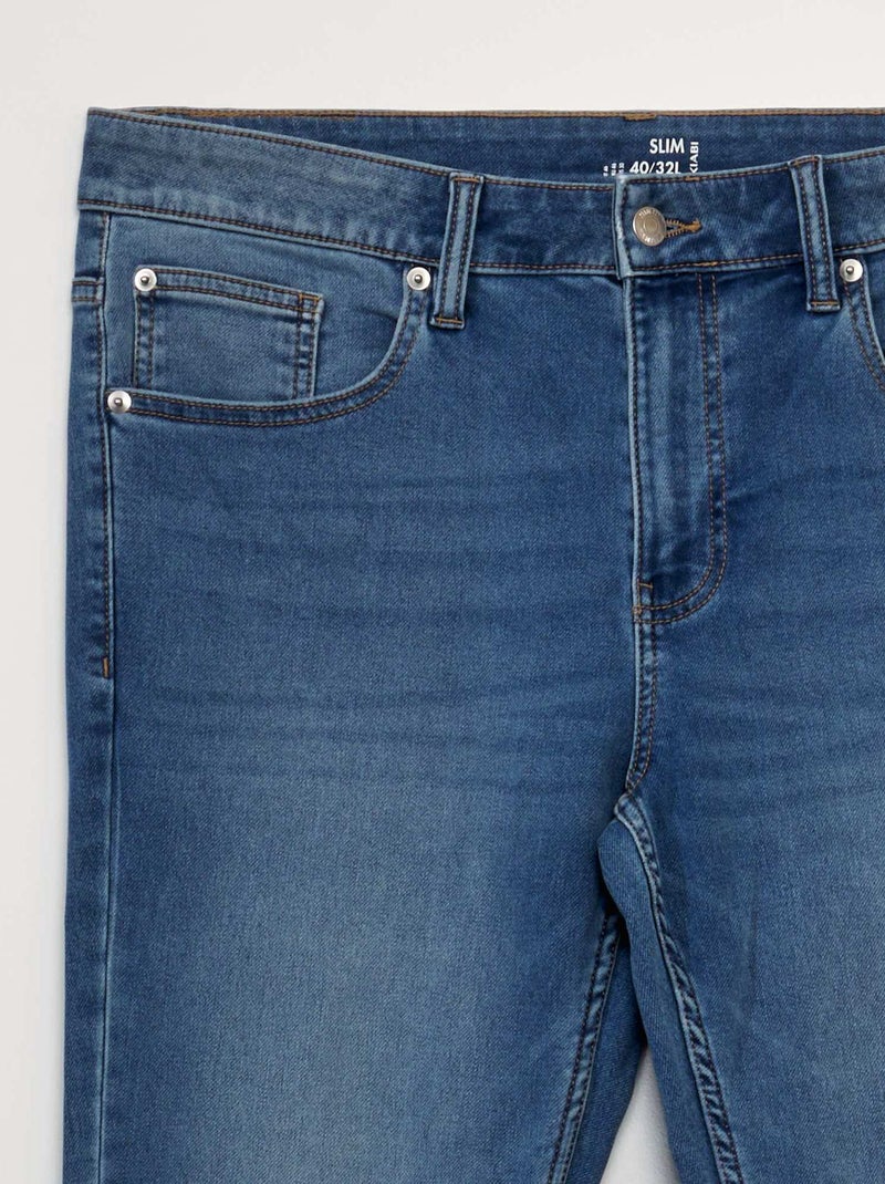 Vaquero slim elástico - L32 AZUL - Kiabi