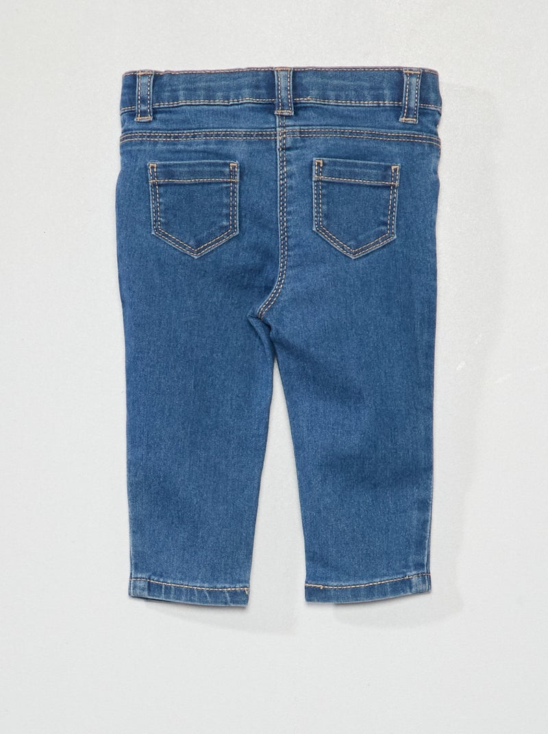 Vaquero slim elástico con cintura ajustable AZUL - Kiabi