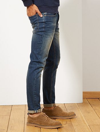 Vaquero slim elástico descolorido - Kiabi